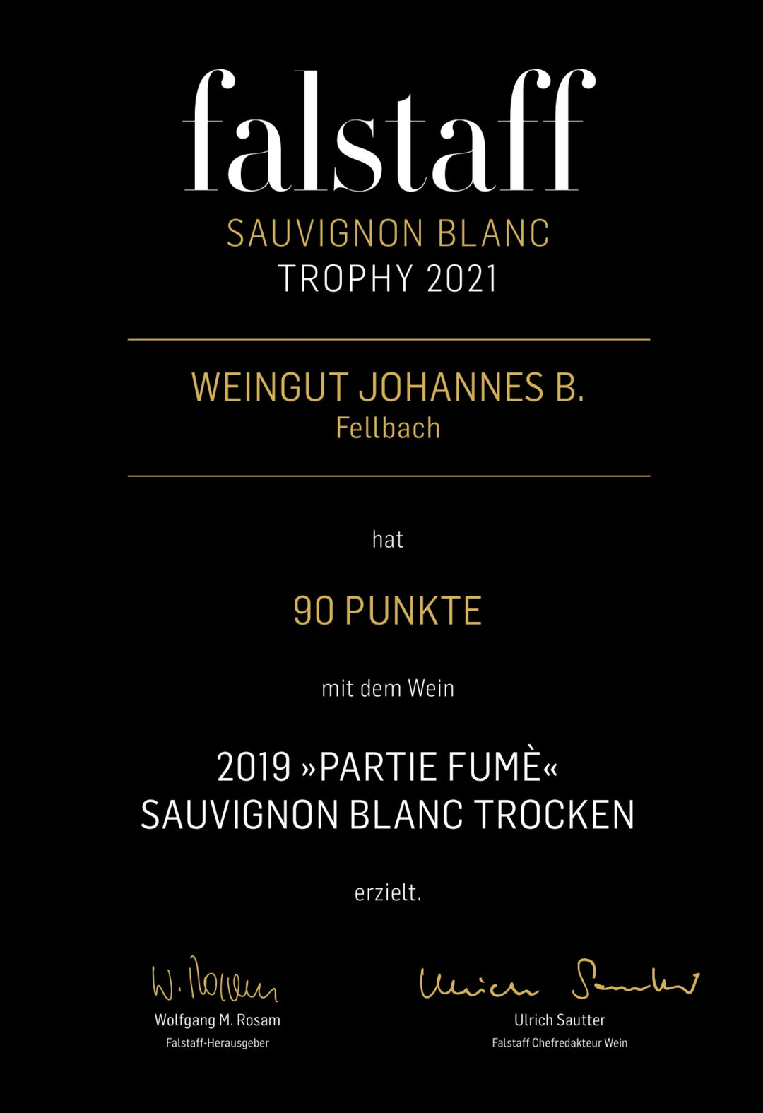 2025 Sauvignon Blanc "Partie Fumè" Bio trocken