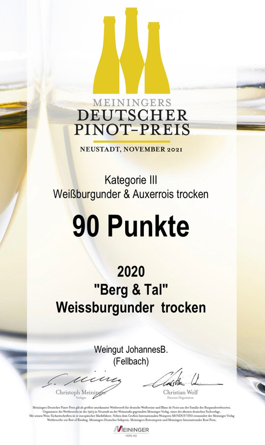 2024  Weissburgunder „Berg &Tal“ Bio trocken